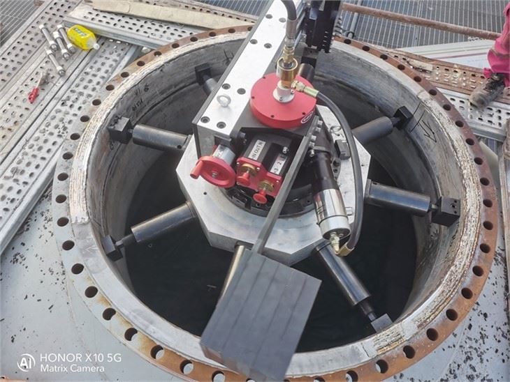 Joysung Portable Flange Facing Machine FDG2000 in Situ Machining Water Convervancy Project